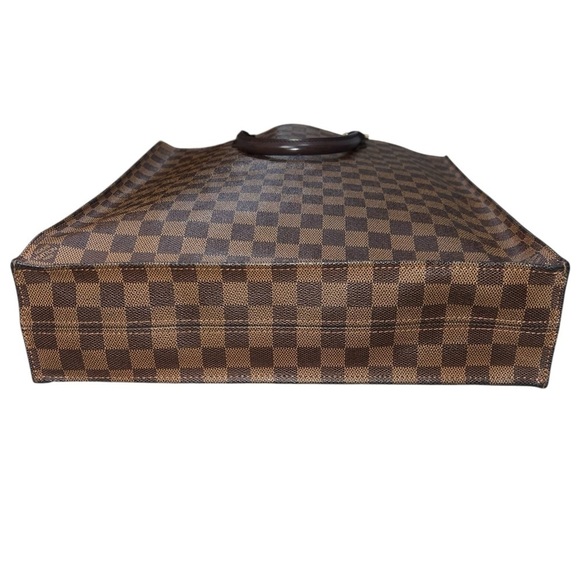 EUC Louis Vuitton Authentic Damier Ebene Sac Plat Tote Handbag COA Neutral Brown - Picture 5 of 14